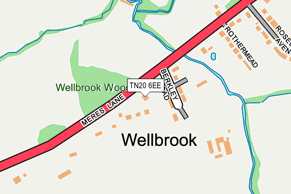 TN20 6EE map - OS OpenMap – Local (Ordnance Survey)