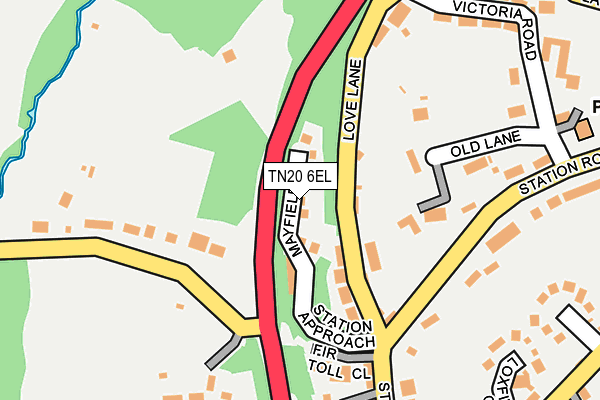 TN20 6EL map - OS OpenMap – Local (Ordnance Survey)