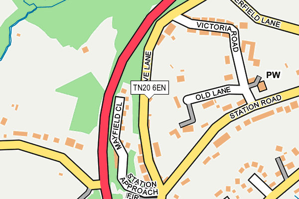 TN20 6EN map - OS OpenMap – Local (Ordnance Survey)