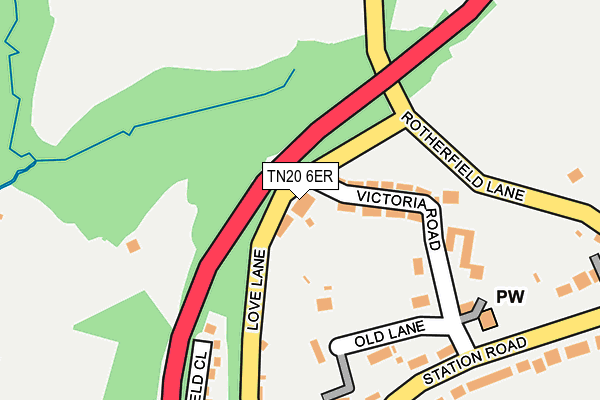 TN20 6ER map - OS OpenMap – Local (Ordnance Survey)