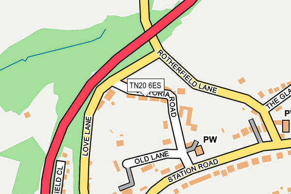 TN20 6ES map - OS OpenMap – Local (Ordnance Survey)