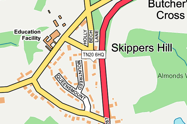 TN20 6HQ map - OS OpenMap – Local (Ordnance Survey)