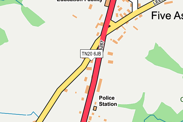 TN20 6JB map - OS OpenMap – Local (Ordnance Survey)