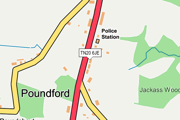 TN20 6JE map - OS OpenMap – Local (Ordnance Survey)