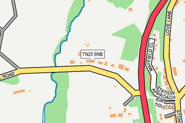 TN20 6NB map - OS OpenMap – Local (Ordnance Survey)