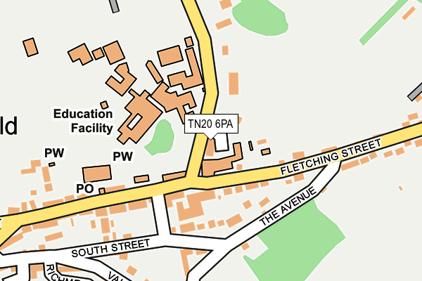 TN20 6PA map - OS OpenMap – Local (Ordnance Survey)