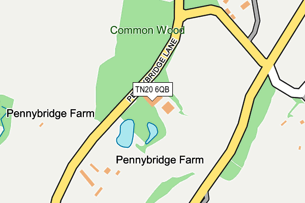 TN20 6QB map - OS OpenMap – Local (Ordnance Survey)