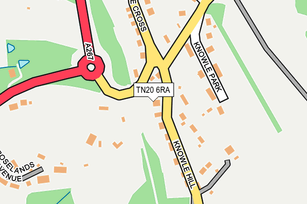 TN20 6RA map - OS OpenMap – Local (Ordnance Survey)