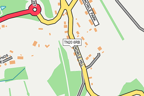 TN20 6RB map - OS OpenMap – Local (Ordnance Survey)