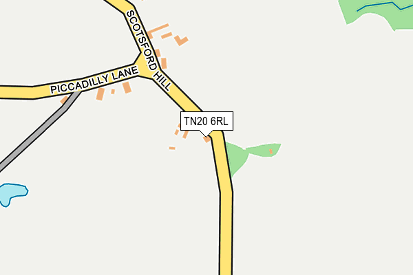 TN20 6RL map - OS OpenMap – Local (Ordnance Survey)