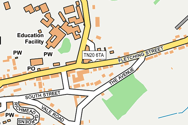 TN20 6TA map - OS OpenMap – Local (Ordnance Survey)