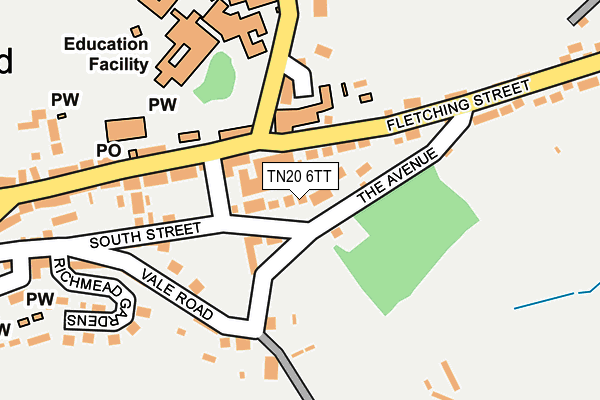 TN20 6TT map - OS OpenMap – Local (Ordnance Survey)