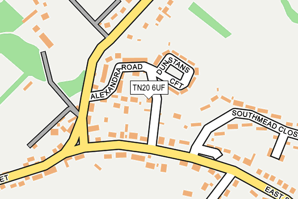 TN20 6UF map - OS OpenMap – Local (Ordnance Survey)