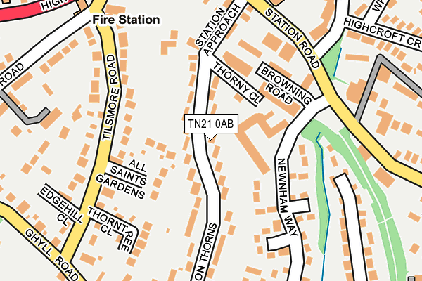 TN21 0AB map - OS OpenMap – Local (Ordnance Survey)