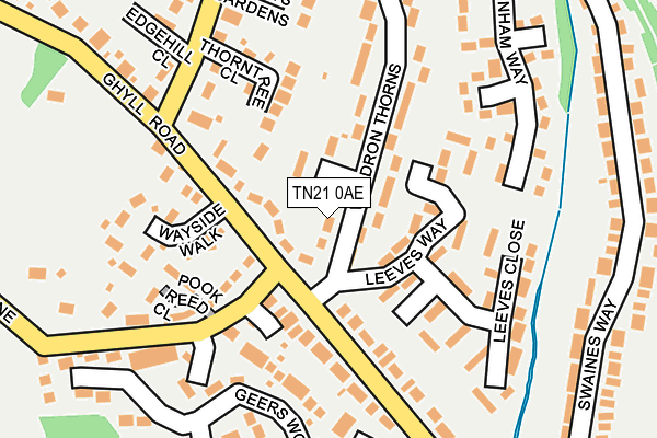 TN21 0AE map - OS OpenMap – Local (Ordnance Survey)