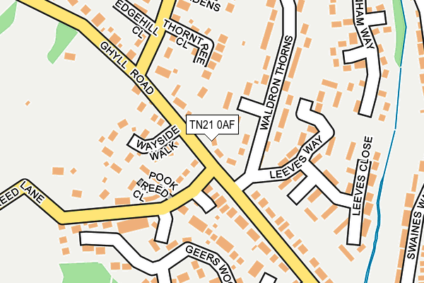 TN21 0AF map - OS OpenMap – Local (Ordnance Survey)