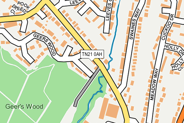 TN21 0AH map - OS OpenMap – Local (Ordnance Survey)