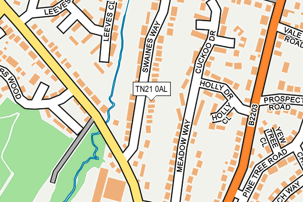 TN21 0AL map - OS OpenMap – Local (Ordnance Survey)
