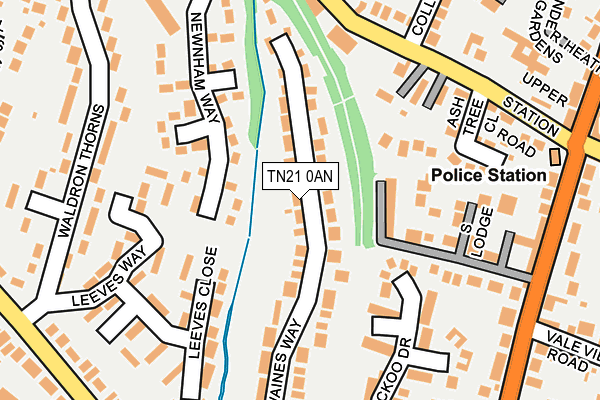 TN21 0AN map - OS OpenMap – Local (Ordnance Survey)