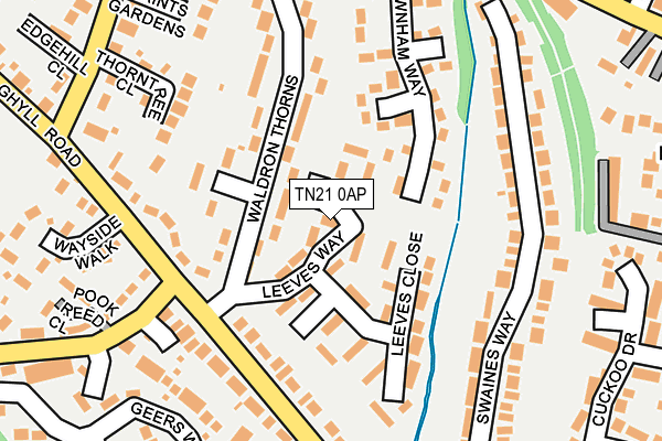 TN21 0AP map - OS OpenMap – Local (Ordnance Survey)
