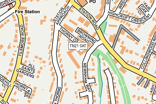 TN21 0AT map - OS OpenMap – Local (Ordnance Survey)