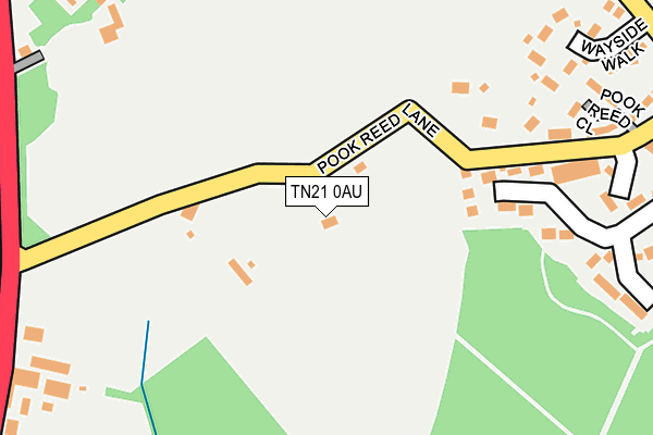 TN21 0AU map - OS OpenMap – Local (Ordnance Survey)