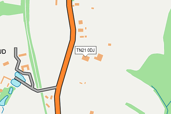 TN21 0DJ map - OS OpenMap – Local (Ordnance Survey)