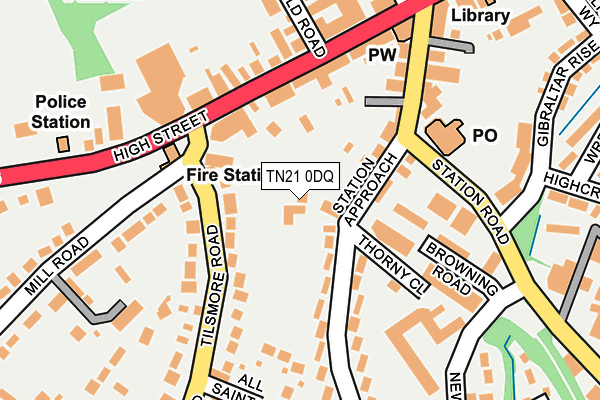 TN21 0DQ map - OS OpenMap – Local (Ordnance Survey)