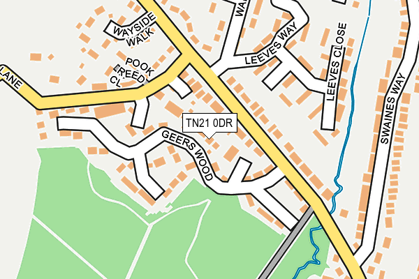 TN21 0DR map - OS OpenMap – Local (Ordnance Survey)