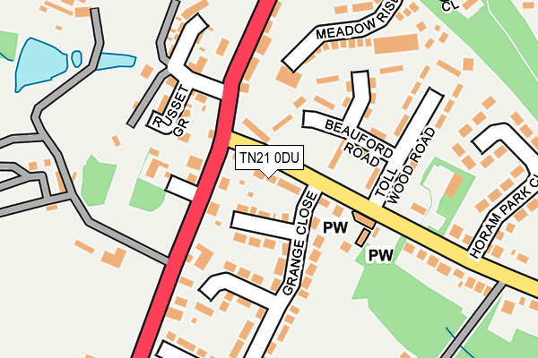 TN21 0DU map - OS OpenMap – Local (Ordnance Survey)
