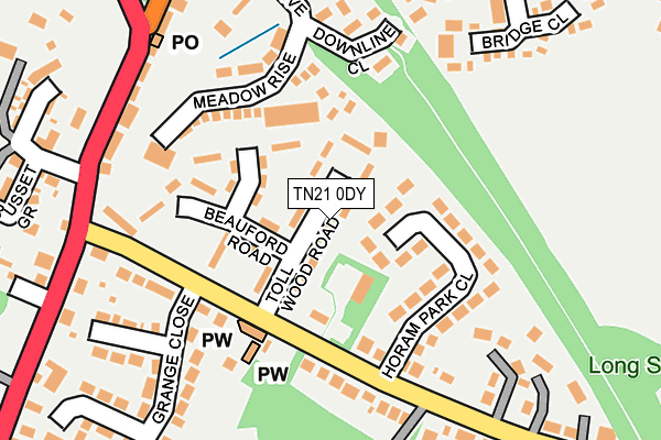 TN21 0DY map - OS OpenMap – Local (Ordnance Survey)