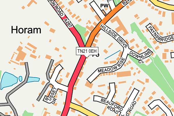 TN21 0EH map - OS OpenMap – Local (Ordnance Survey)