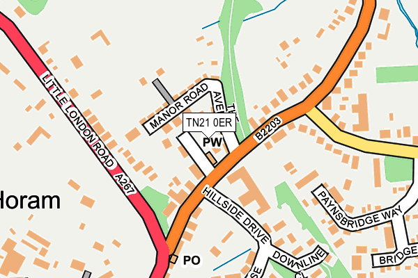 TN21 0ER map - OS OpenMap – Local (Ordnance Survey)