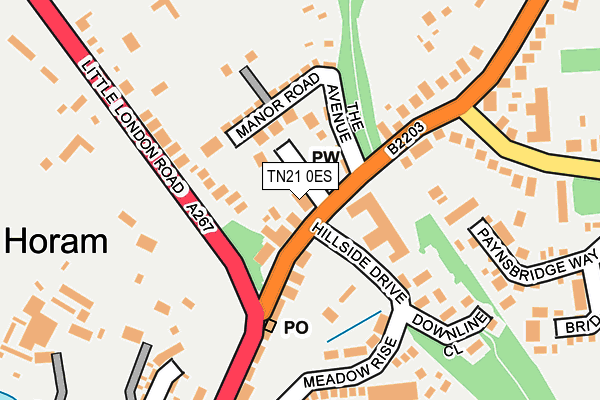 TN21 0ES map - OS OpenMap – Local (Ordnance Survey)