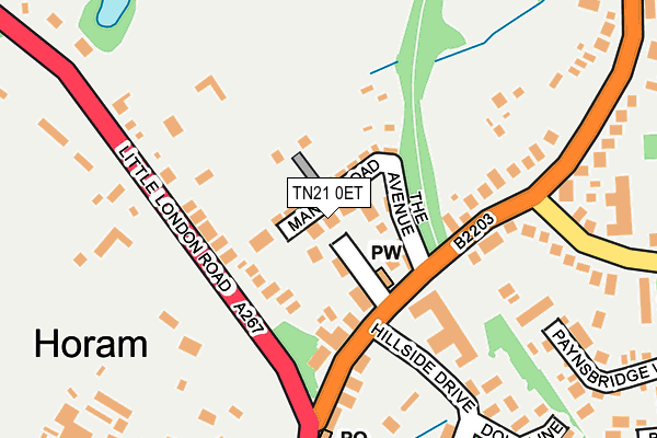 TN21 0ET map - OS OpenMap – Local (Ordnance Survey)