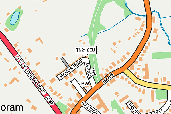 TN21 0EU map - OS OpenMap – Local (Ordnance Survey)