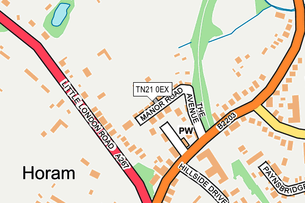TN21 0EX map - OS OpenMap – Local (Ordnance Survey)