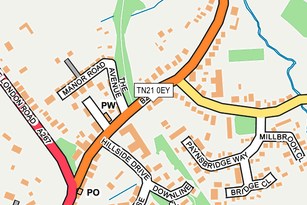 TN21 0EY map - OS OpenMap – Local (Ordnance Survey)