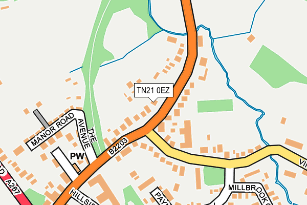 TN21 0EZ map - OS OpenMap – Local (Ordnance Survey)