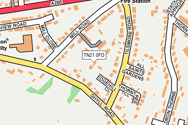 TN21 0FD map - OS OpenMap – Local (Ordnance Survey)