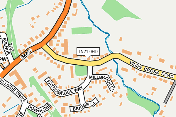 TN21 0HD map - OS OpenMap – Local (Ordnance Survey)