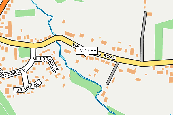 TN21 0HE map - OS OpenMap – Local (Ordnance Survey)