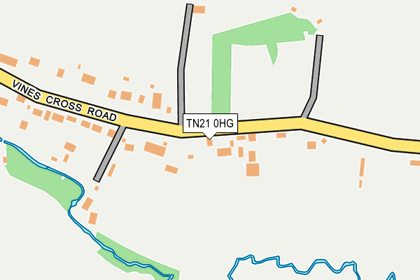 TN21 0HG map - OS OpenMap – Local (Ordnance Survey)