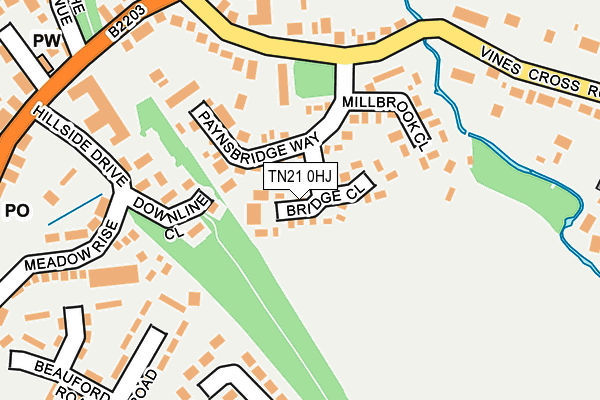 TN21 0HJ map - OS OpenMap – Local (Ordnance Survey)