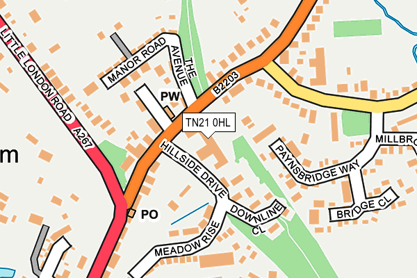 TN21 0HL map - OS OpenMap – Local (Ordnance Survey)