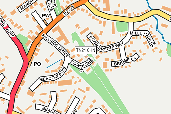 TN21 0HN map - OS OpenMap – Local (Ordnance Survey)