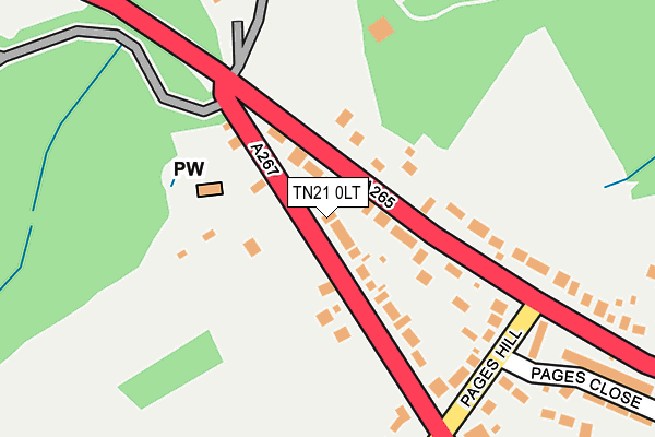 TN21 0LT map - OS OpenMap – Local (Ordnance Survey)