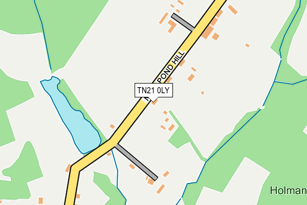 TN21 0LY map - OS OpenMap – Local (Ordnance Survey)