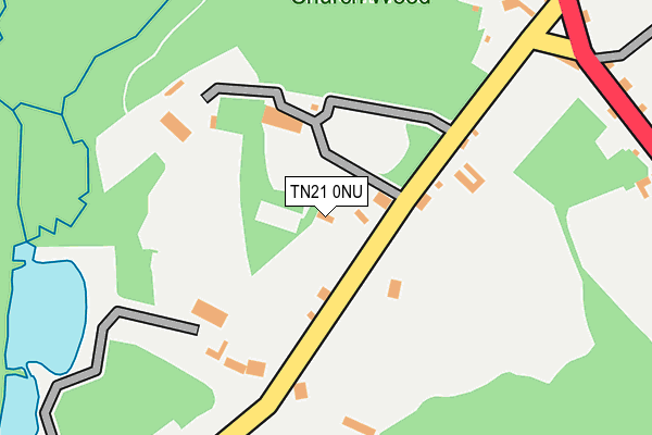 TN21 0NU map - OS OpenMap – Local (Ordnance Survey)
