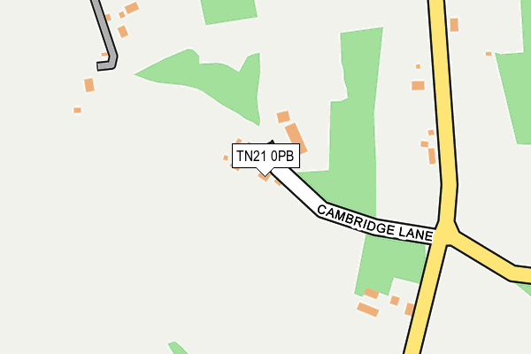TN21 0PB map - OS OpenMap – Local (Ordnance Survey)
